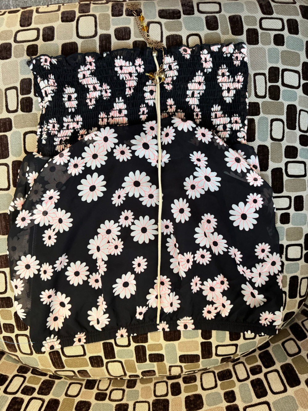 Grace Black halter Top with Pink Logo Tag